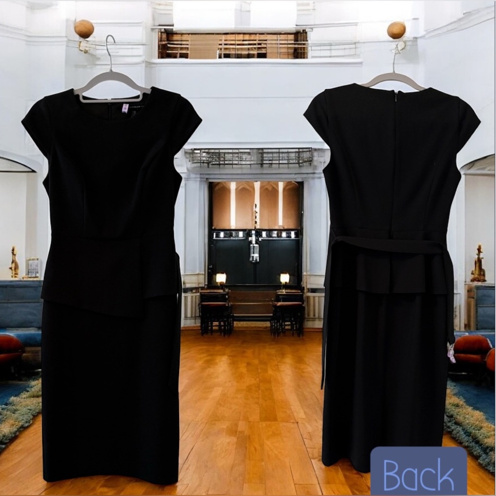 White House Black Market Black Midi Dress - Picture 2 of 3